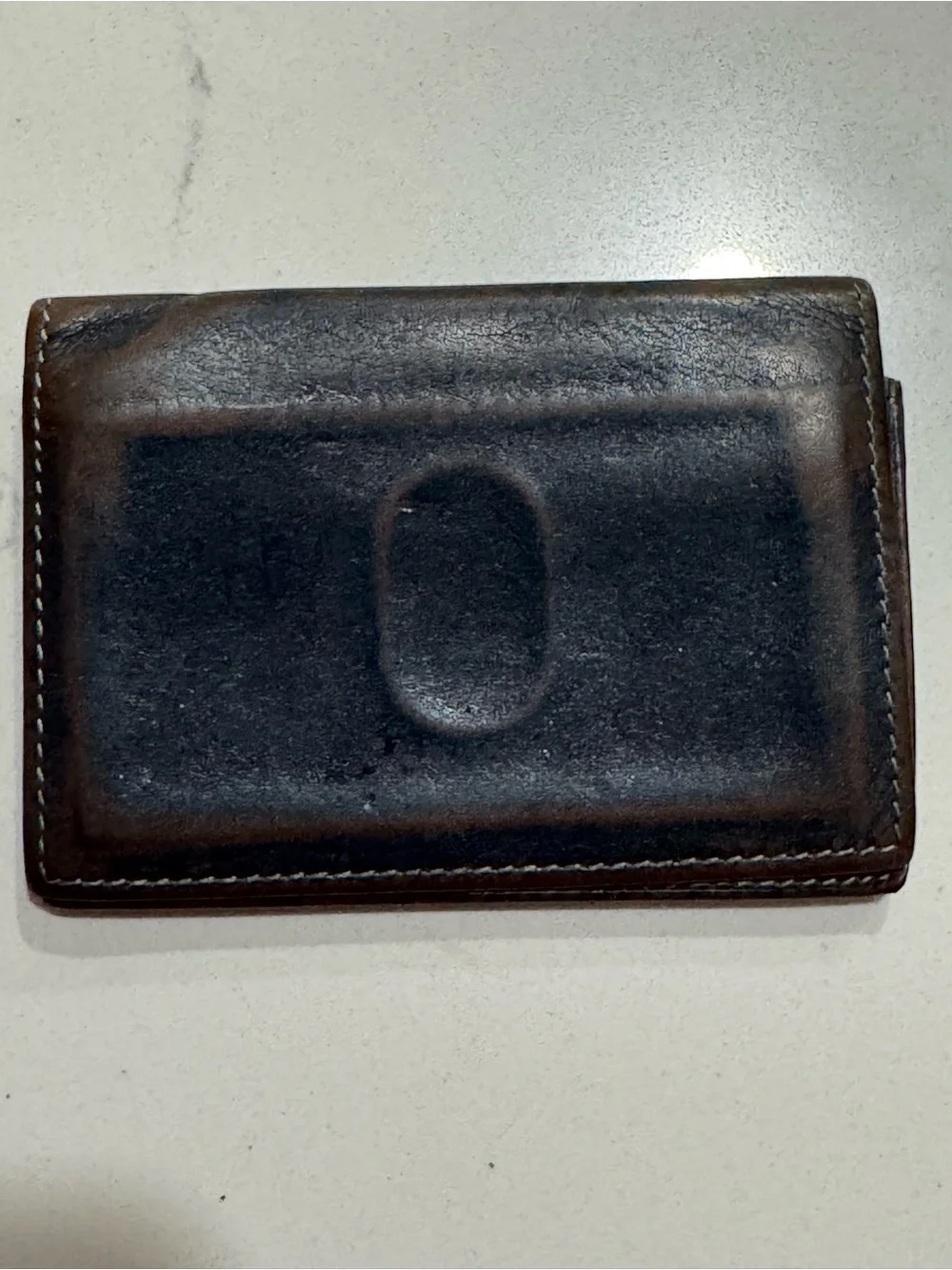 Levenger Navy Leather Portfolio with Debossed Logo